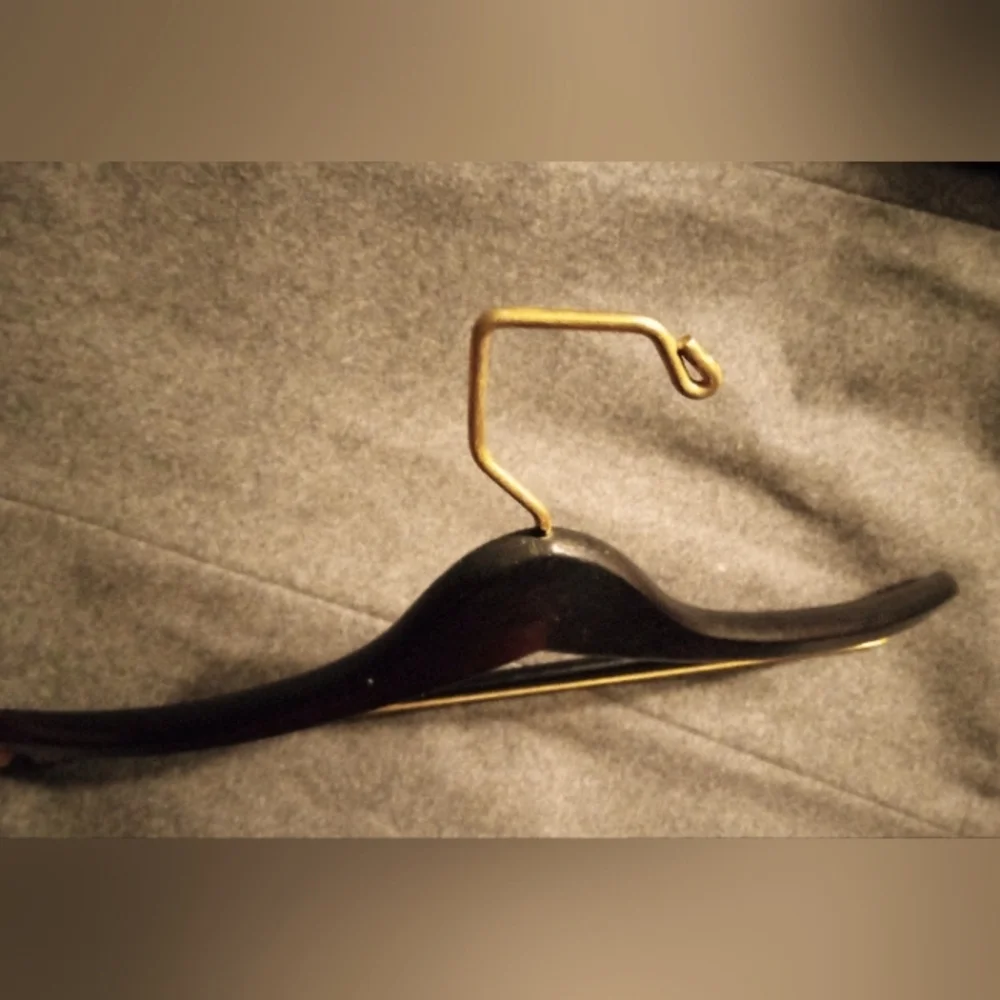 🎺 Rare Vintage Wood Brass Suit Hanger🎺
